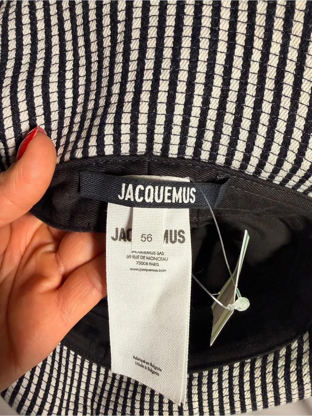 JACQUEMUS Women's Gray Le Bob De-Nimes Bucket Hat